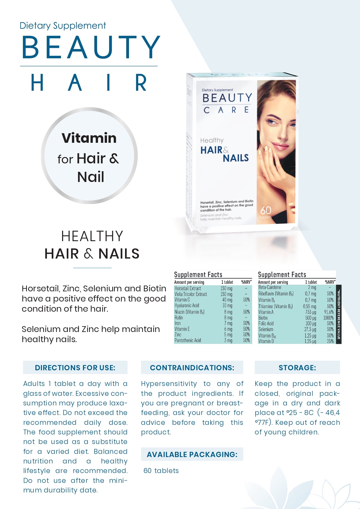 BEAUTY CARE  Beauty Hair Dietary Supplement